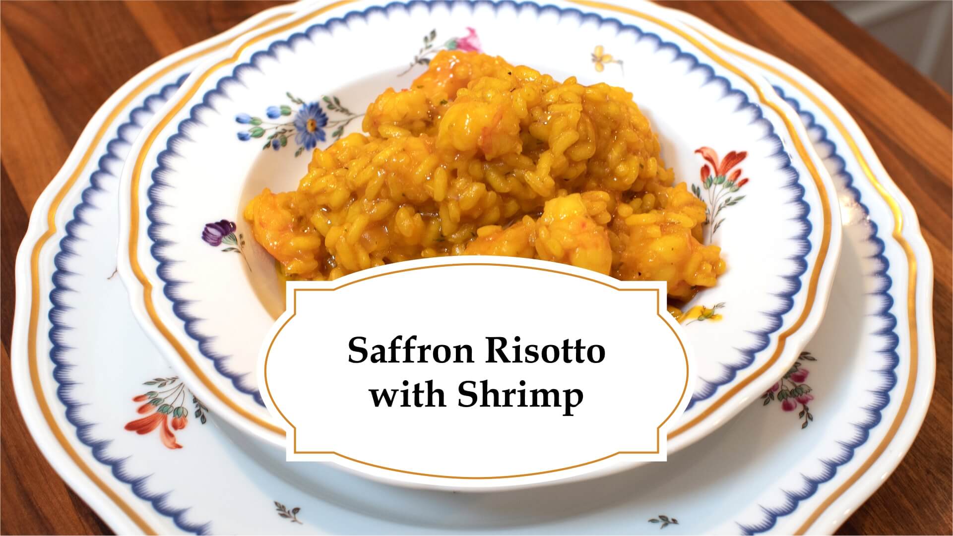 Saffron risotto with shrimp
