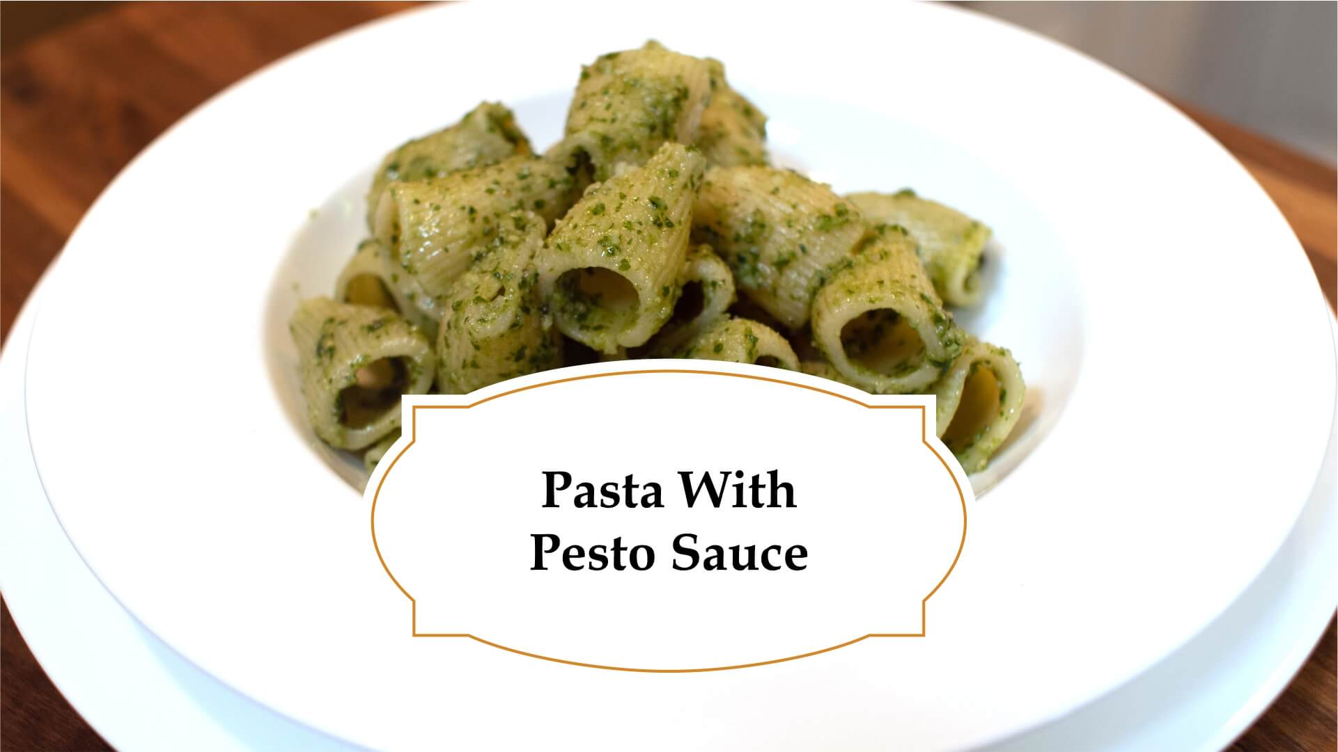 Pasta with pesto sauce