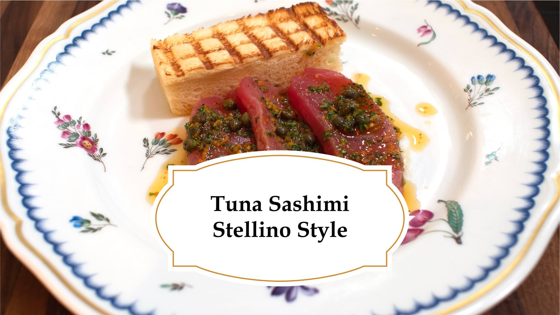 Tuna sashimi stellino style