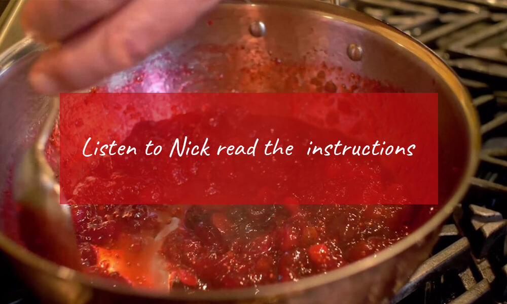 Cranberry sauce reading
