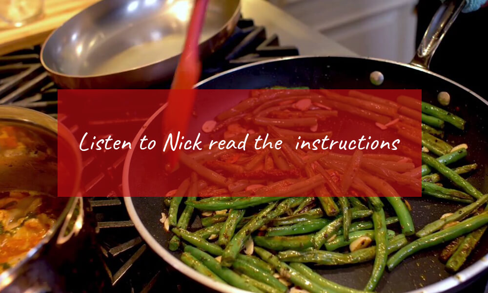 Green beans with almonds and mind reading