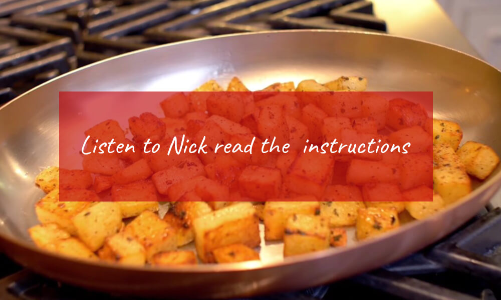 Pan roasted potatoes reading